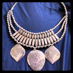 Chico’s statement necklace in silver